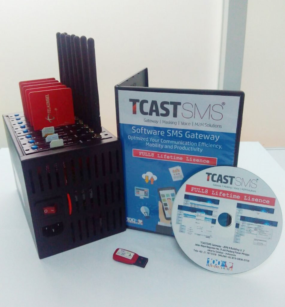Paket Modem + Software SMS TCAST Full 8 Port